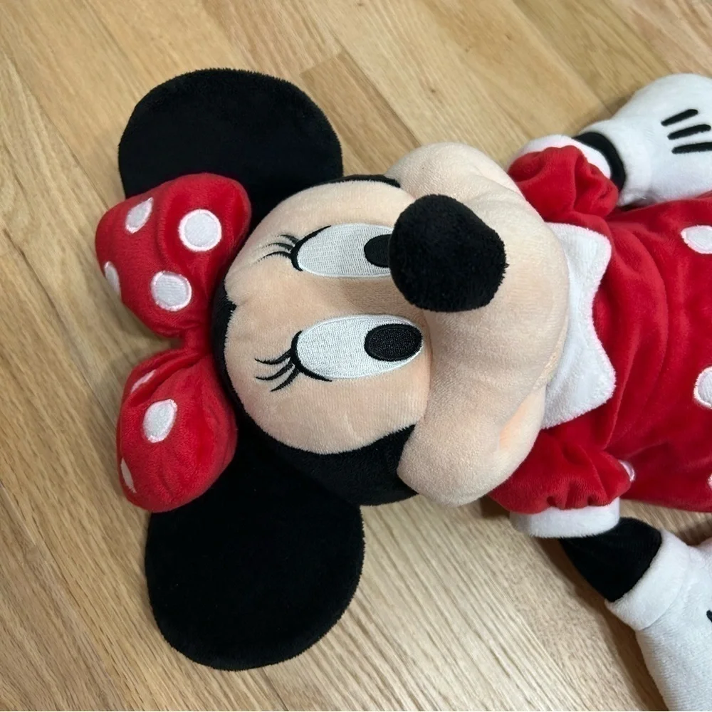 Disney Minnie Mouse Plush Red Black Stuffed Animal Large World Land Cruise